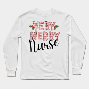 Very Merry Nurse Long Sleeve T-Shirt